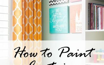  Como pintar cortinas com um estêncil