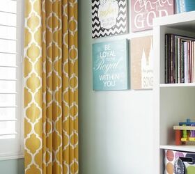 how to paint curtains with a stencil