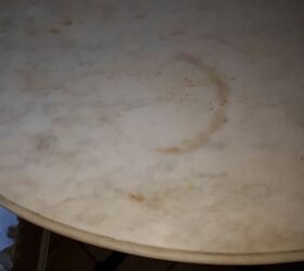 how to remove stain from marble table top