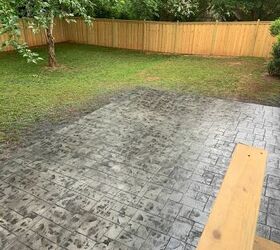 how do i correct black spots on stamped concrete