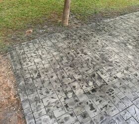 how do i correct black spots on stamped concrete