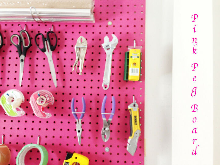 18 practical yet stylish diy pegboard ideas for the home, Learn How to Hang Pegboard Solutions for a Craft Room