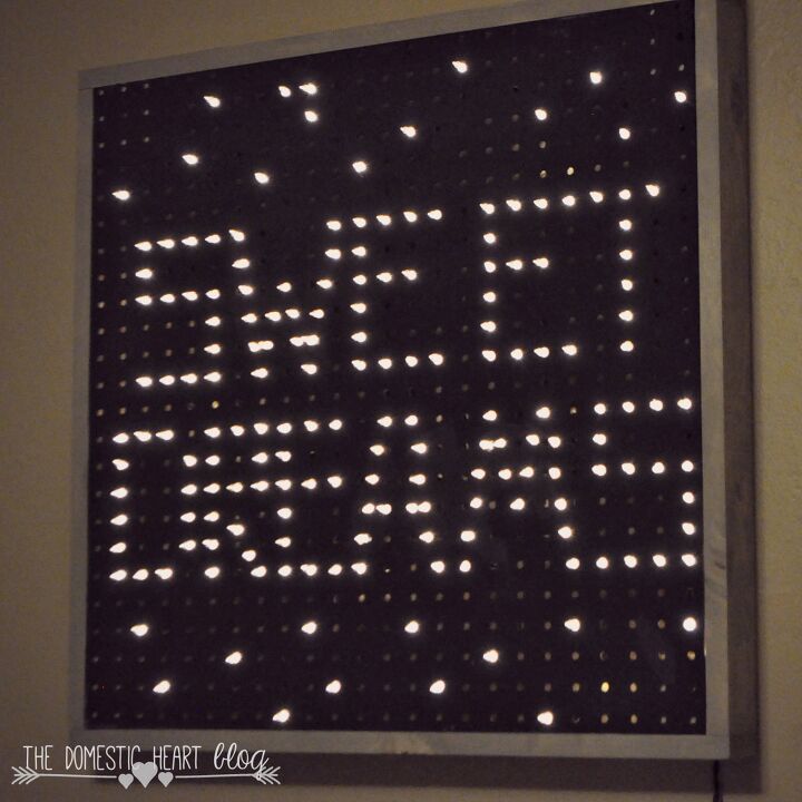 18 practical yet stylish diy pegboard ideas for the home, Light Up Pegboard Ideal for Baby Nurseries