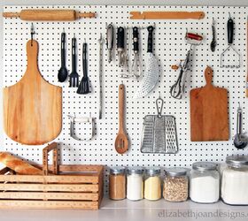18 practical yet stylish diy pegboard ideas for the home, Accessible Yet Stylish Kitchen Utensil Pegboard