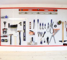18 practical yet stylish diy pegboard ideas for the home, Giant Workshop Pegboard for Tools and Accessories
