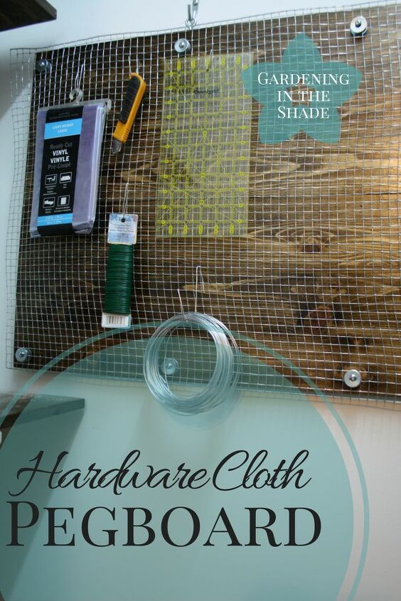 18 practical yet stylish diy pegboard ideas for the home, Crafty Pegboard Using Industrial Style Mesh