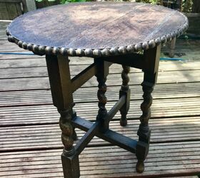 vintage coffee table transformation to boho beauty, Old worn table