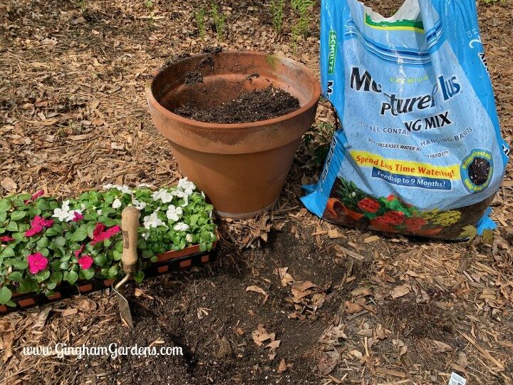 add a touch of creativity to your yard with a spilled planter