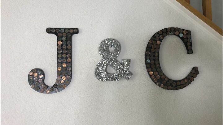 patina pennies on letters