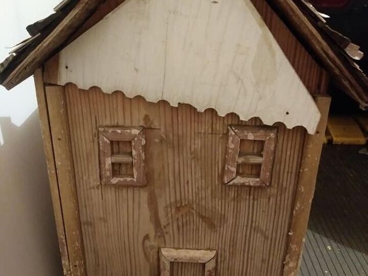 q how to refinish this thin wood doll house