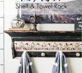 diy a vintage inspired shelf towel rack in less than 30 minutes