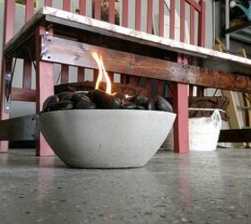 13 proyectos de cuencos de fuego que puedes probar en casa, Cuenco de cemento para el fuego