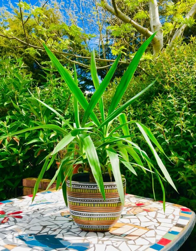 how to create a tribal look planter with paint pens, Tribal planter