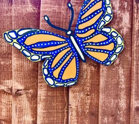 create a big beautiful butterfly for your garden fence with paint pens, Butterfly Garden Fence Decor