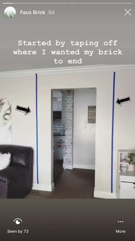 diy faux brick, Tape off the Wall