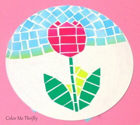 quick and easy faux mosaic tulip