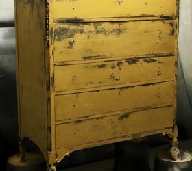 the chippy mustard yellow dresser