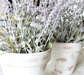 diy limewash terra cotta lavender plant