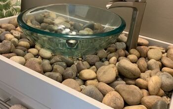 How To Make A Diy River Rock Bathroom Counter And Vessel