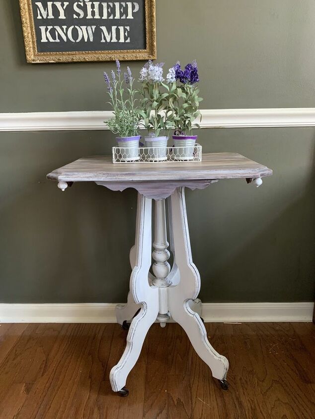How To Paint An Antique Table White, How To Paint An Antique Table
