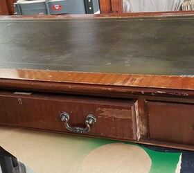 restoration of a leather top desk