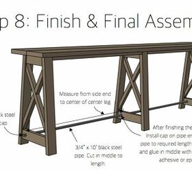 bar top console table