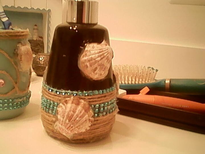 q how do i apply my shells to my soap dispenser for a cleaner look