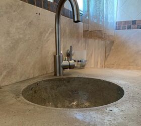 concrete bathroom vanity makeover, DIY Concrete Bathroom Sink