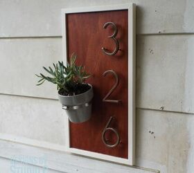 DIY Modern House Number Front Door Decor Idea Hometalk   An Easy To Build Modern Address Sign 