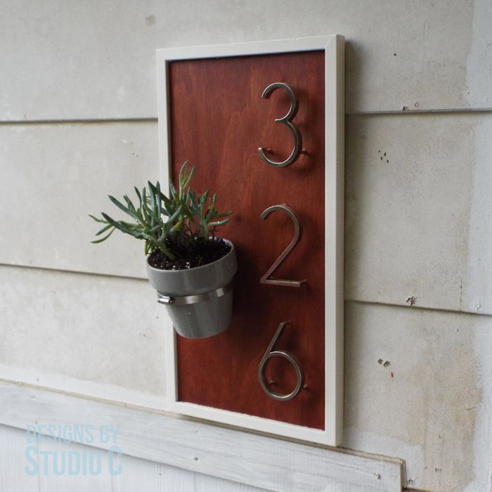 an easy to build modern address sign