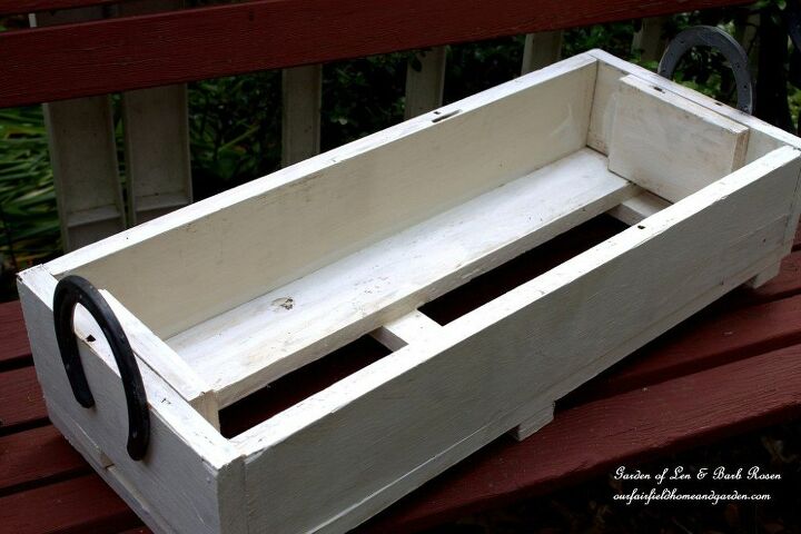 how can i attach horseshoes to a wood planter w o nailheads showing