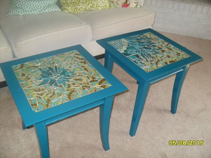 12 mosaic masterpieces that will bring a touch of color to your home, A Dynamic Duo of Tremendous Mosaic Tile Tables