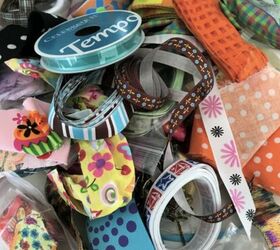 idea to organize your decorative ribbons scraps
