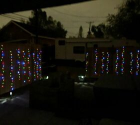 hot tub privacy fence, Added solar lights