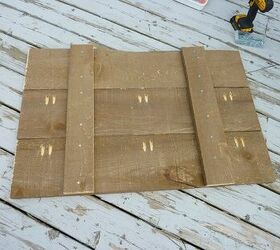 diy patio table for two, Attach support boards
