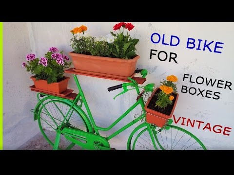 16 jardineiras fabulosas que faro seu jardim explodir de cor, Como transformar sua bicicleta velha em plantadores