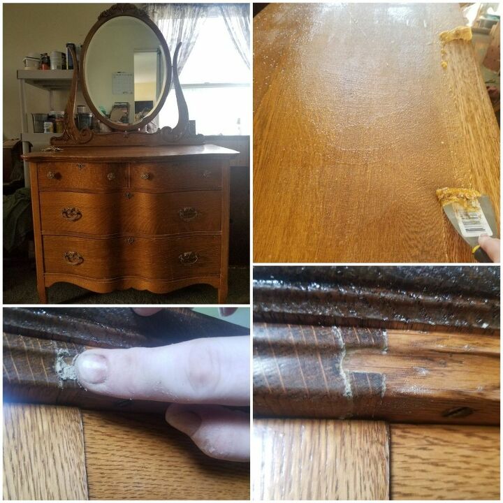 How To Update An Antique Serpentine Front Dresser Using A Transfer