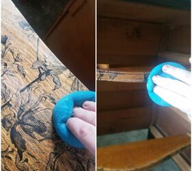 how to update an antique serpentine front dresser using a transfer