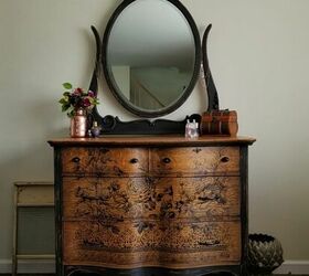 How to Update an Antique Serpentine Front Dresser Using a Transfer