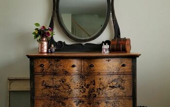 How to Update an Antique Serpentine Front Dresser Using a Transfer