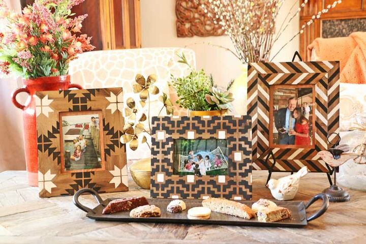 How to Make 3 Unique Ideas for DIY Picture Frames Using Craft Stencils ...