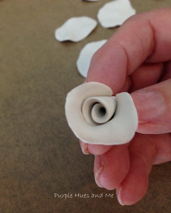 upcycle a thrift store vase with clay roses