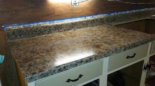 Faux Granite Painted Counters With Craft Paint Hometalk