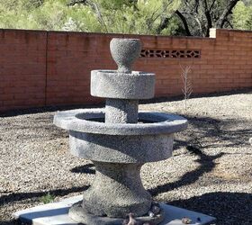 q need help with this rough concrete fountain