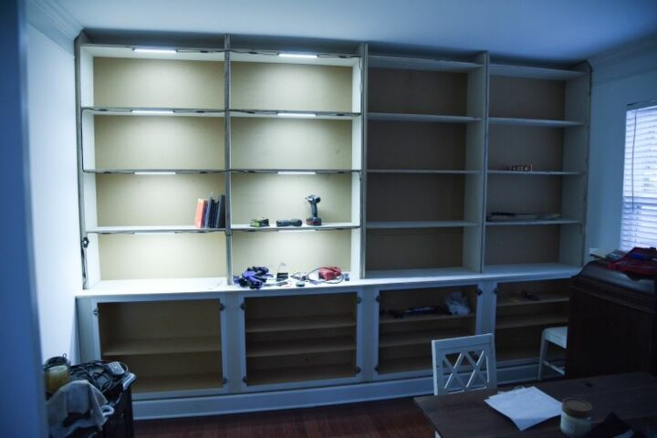 how to do built in book shelves