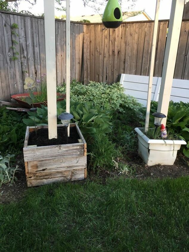 reclaimed wood planter boxes
