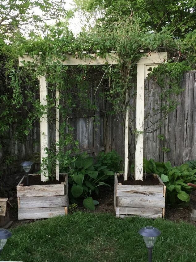 reclaimed wood planter boxes
