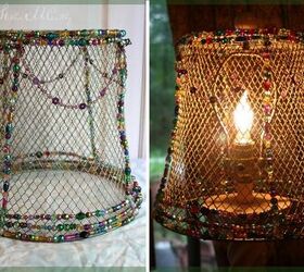 easy beaded basket lampshade