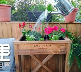 from wine box to beautiful planter