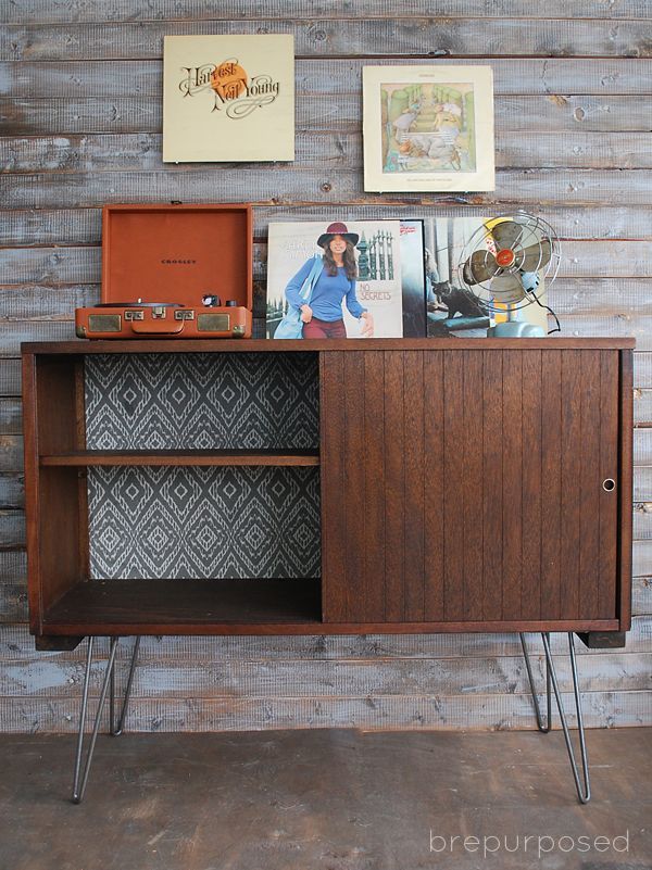 20 ways to use hairpin legs for industrial chic interiors, Transforming a Vintage Legless Buffet with Steel Hairpin Legs